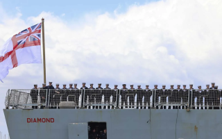 04112025 HMS Diamond crew on deck CREDIT ROYAL NAVY