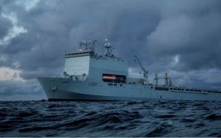RFA Lyme Bay has been repurposed as a mine-hunting mothership