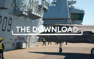 F-35B jets from 809 Naval Air Squadron land on the deck of HMS Prince of Wales