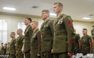 US Marines hold a ceremony in memory of Exercise Purple Star in 2017 (Picture: DVIDS)