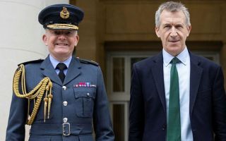The newly appointed Defence Secretary Dan Jarvis was greeted at MOD head office by the Chief of the Defence Staff, Air Chief Marshal Sir Richard Knighton (Picture: MOD)