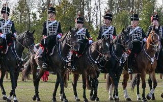 Members of G Troop do an eyes right as they pass the inspecting officer (Picture: TT Photography)
