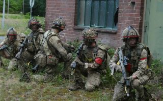 Exercise Rhino Storm, which also involved infantrymen from the French Foreign Legion (FFL), culminated in a massive final attack (Picture: BFBS)