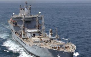 The pair help transport food, fuel, water, and critical supplies to Royal Navy