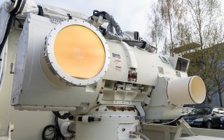 The DragonFire laser system was shown to the media at the MBDA facility in Stevenage