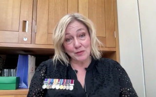 Founder of military charity Beyond The Wire, Jilly Carrell, speaking with BFBS Forces News (Picture: BFBS)