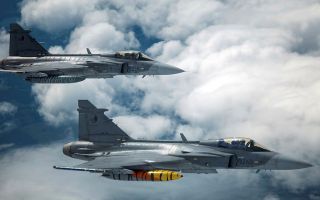 Two Gripens on Exercise Ramstein Flag (Picture: MOD)