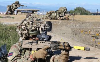 Reservists from the London Guards conduct urban and subterranean training at the Buffadero Training Village in Gibraltar