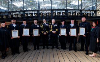 Royal Navy Paramedics at their graduation onboard HMS Victory 020726 CREDIT ROYAL NAVY