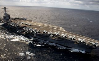 USS Gerald R. Ford transits Eastern Mediterranean Sea 220326 CREDIT DVIDS