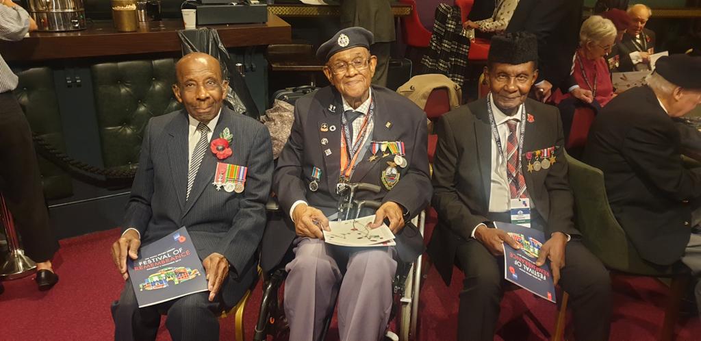 Veterans at Festival of Remembrance wearing a red poppy which honours all serving personnel (Picture: Selena Carty)