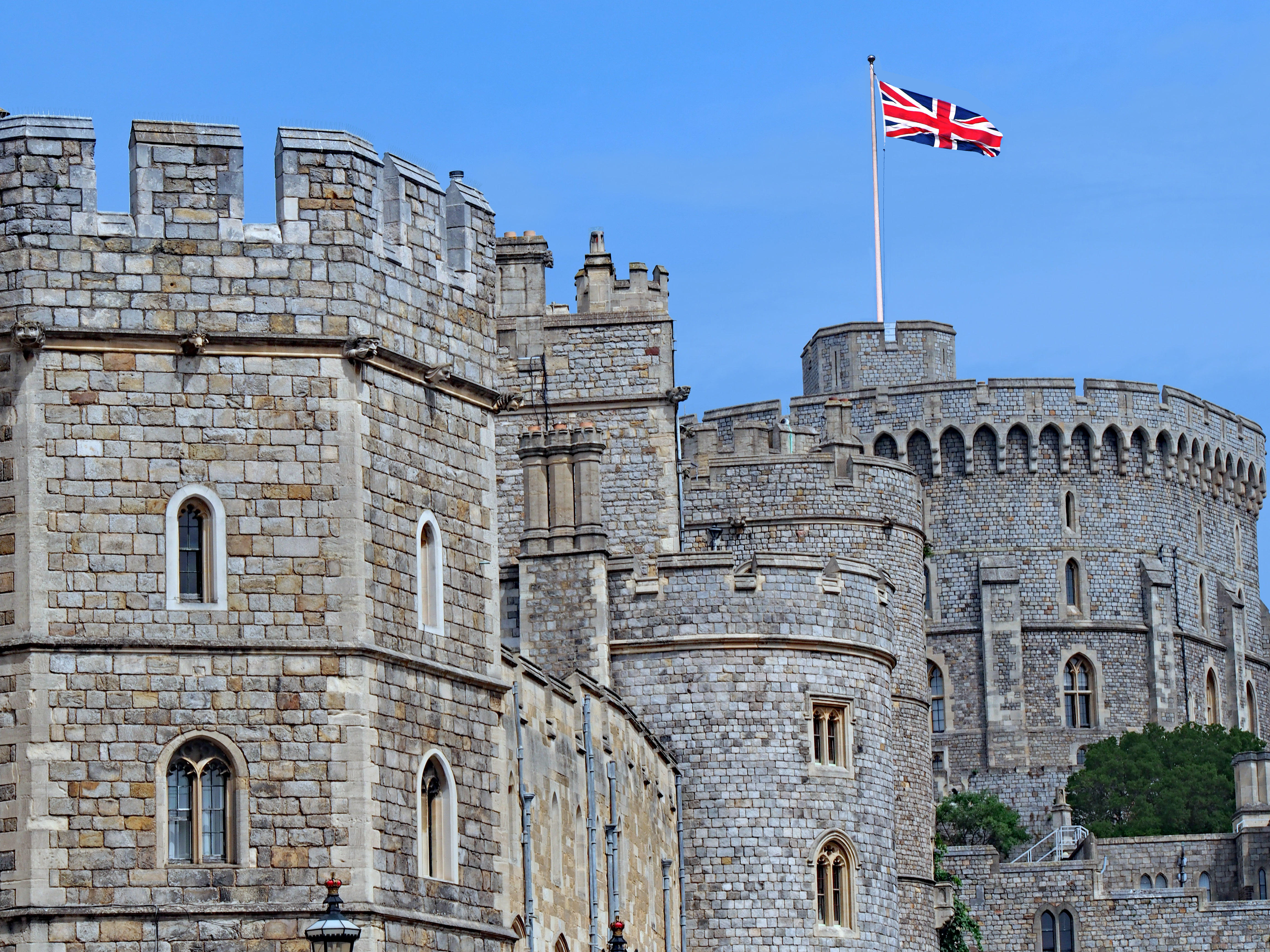 The Union Flag flies from Windsor Castle